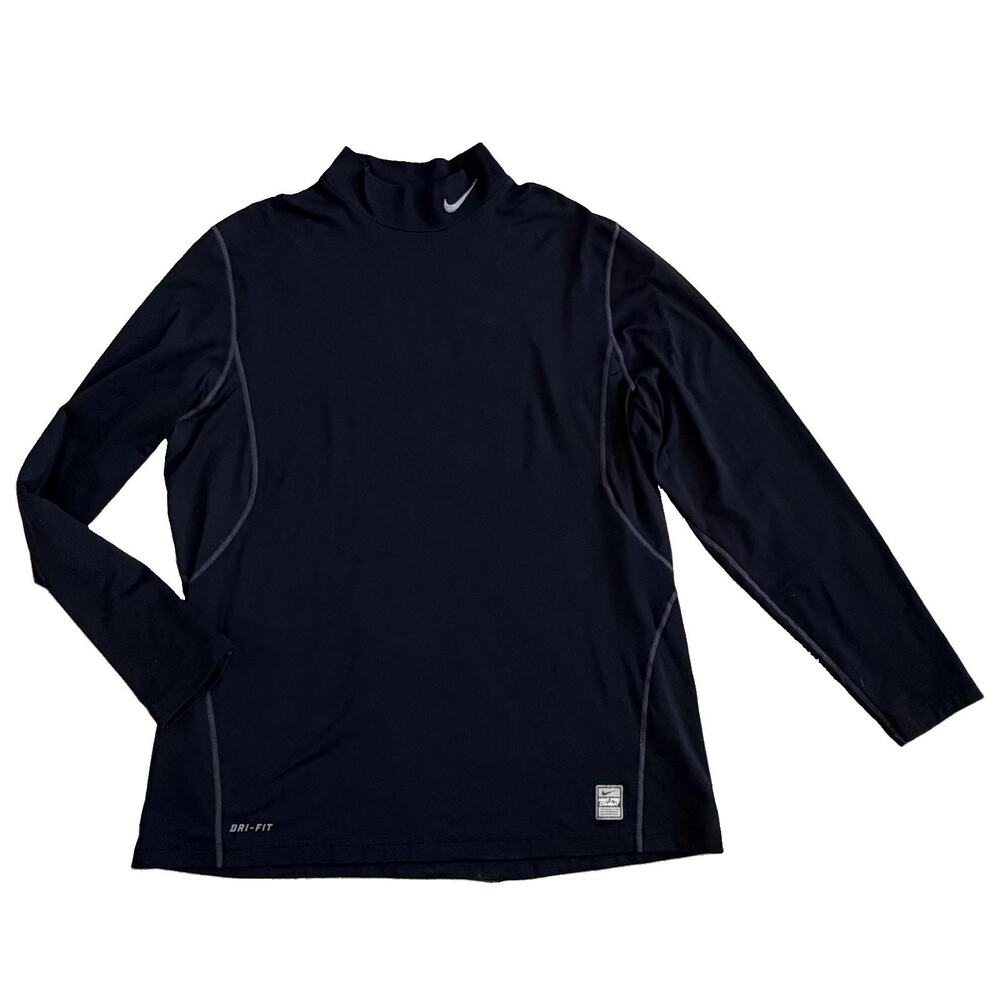 Nike Pro Combat Shirt Mens Sz XL Dri-FIT Fitted Mock Neck Long Sleeve 424897-010